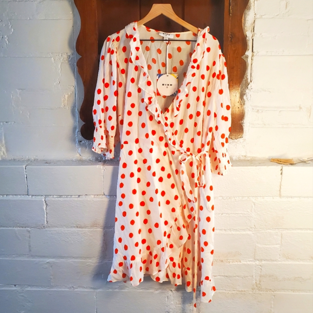 Polka dotted wrap dress, rixo for target